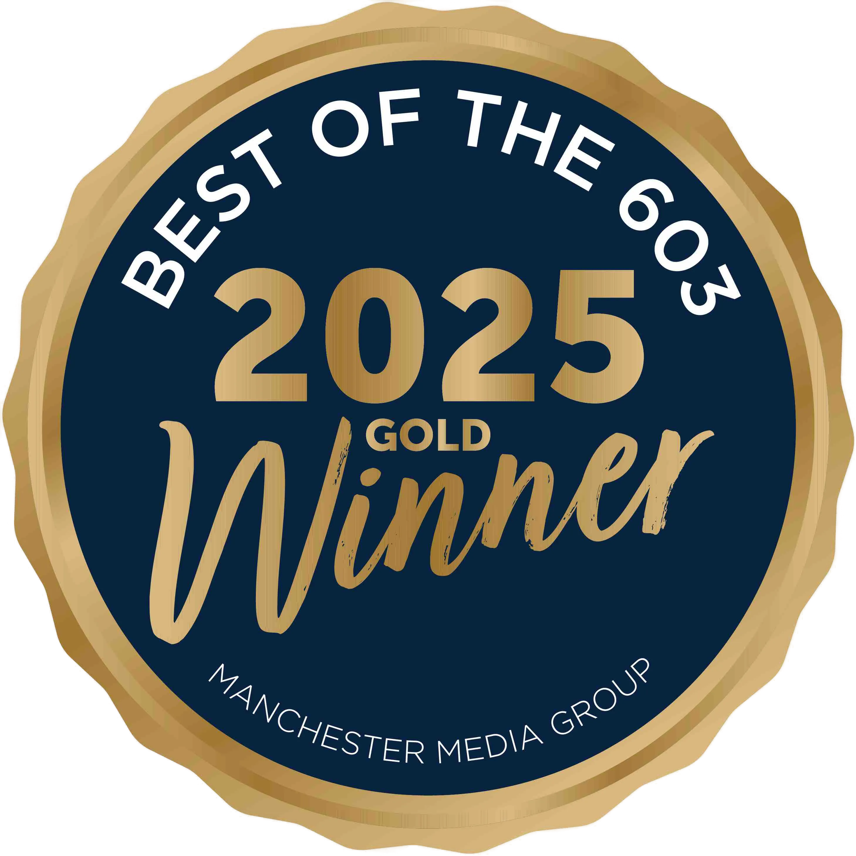 2025 best of the 603 gold winner logo