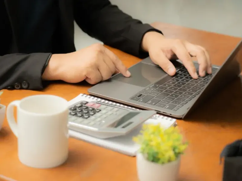 Person using laptop