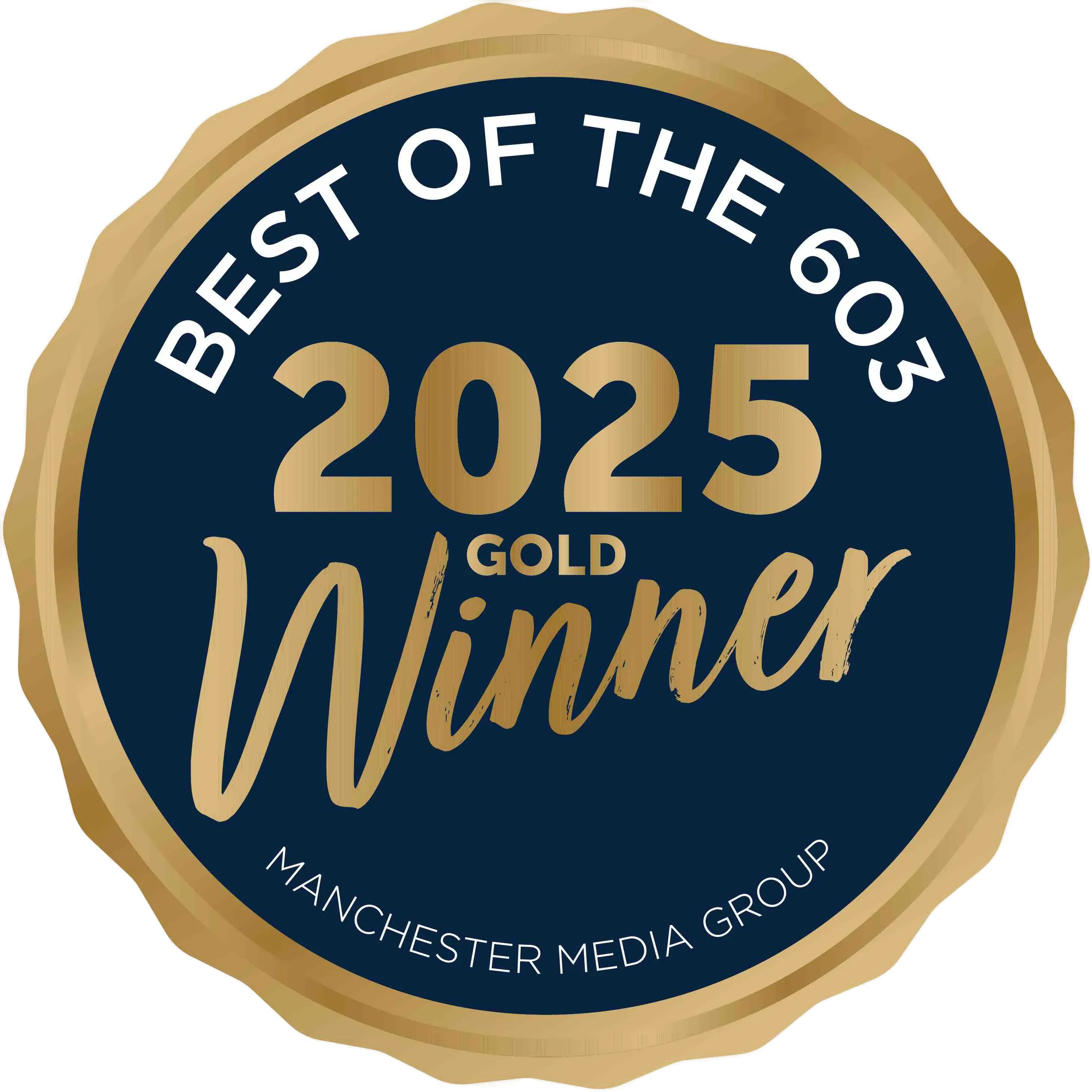 2025 best of the 603 gold winner logo